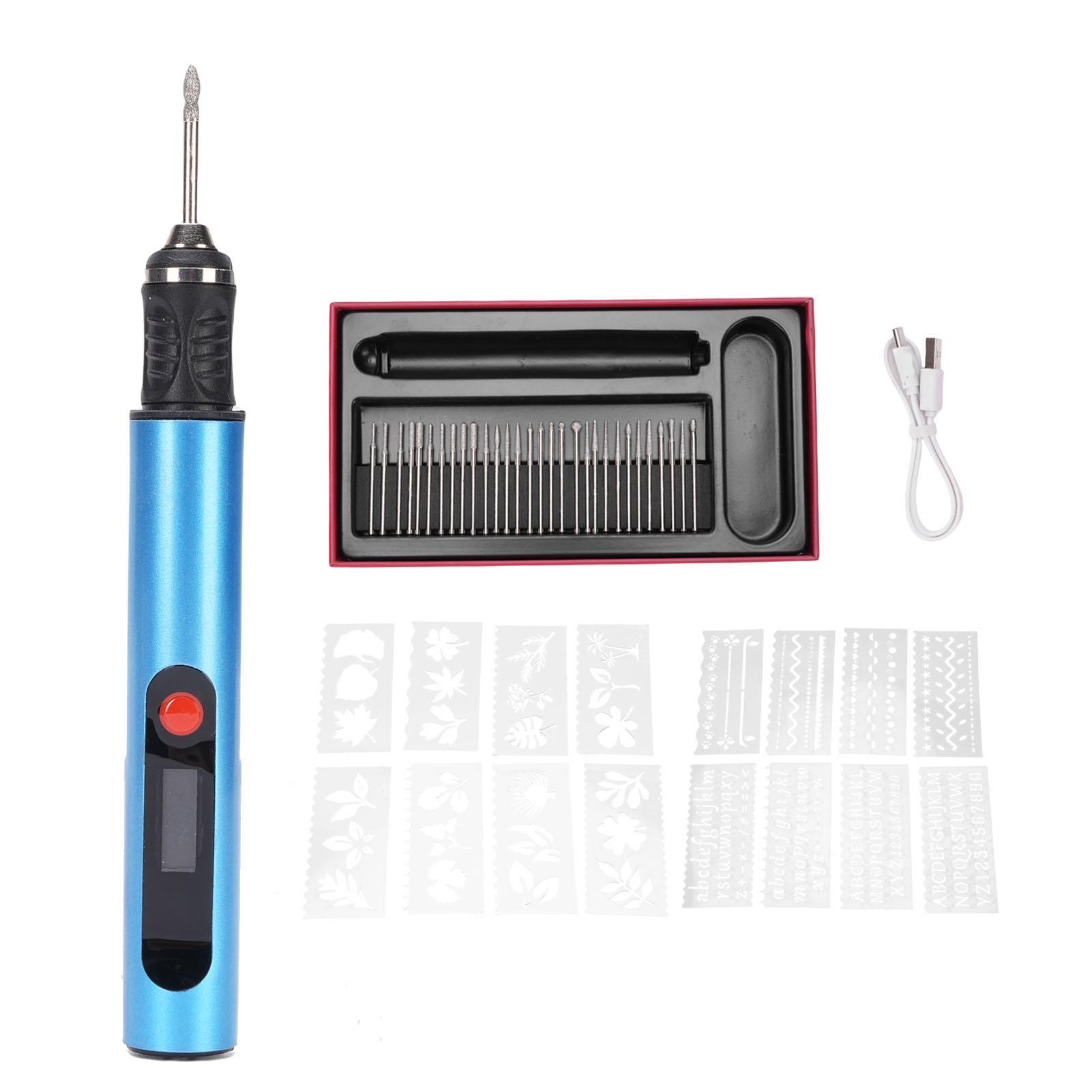 

Електрична гравірувальна ручка РК-дисплей Багатофункціональна акумуляторна машинка для полірування нігтів для дому та професійного використання Blue