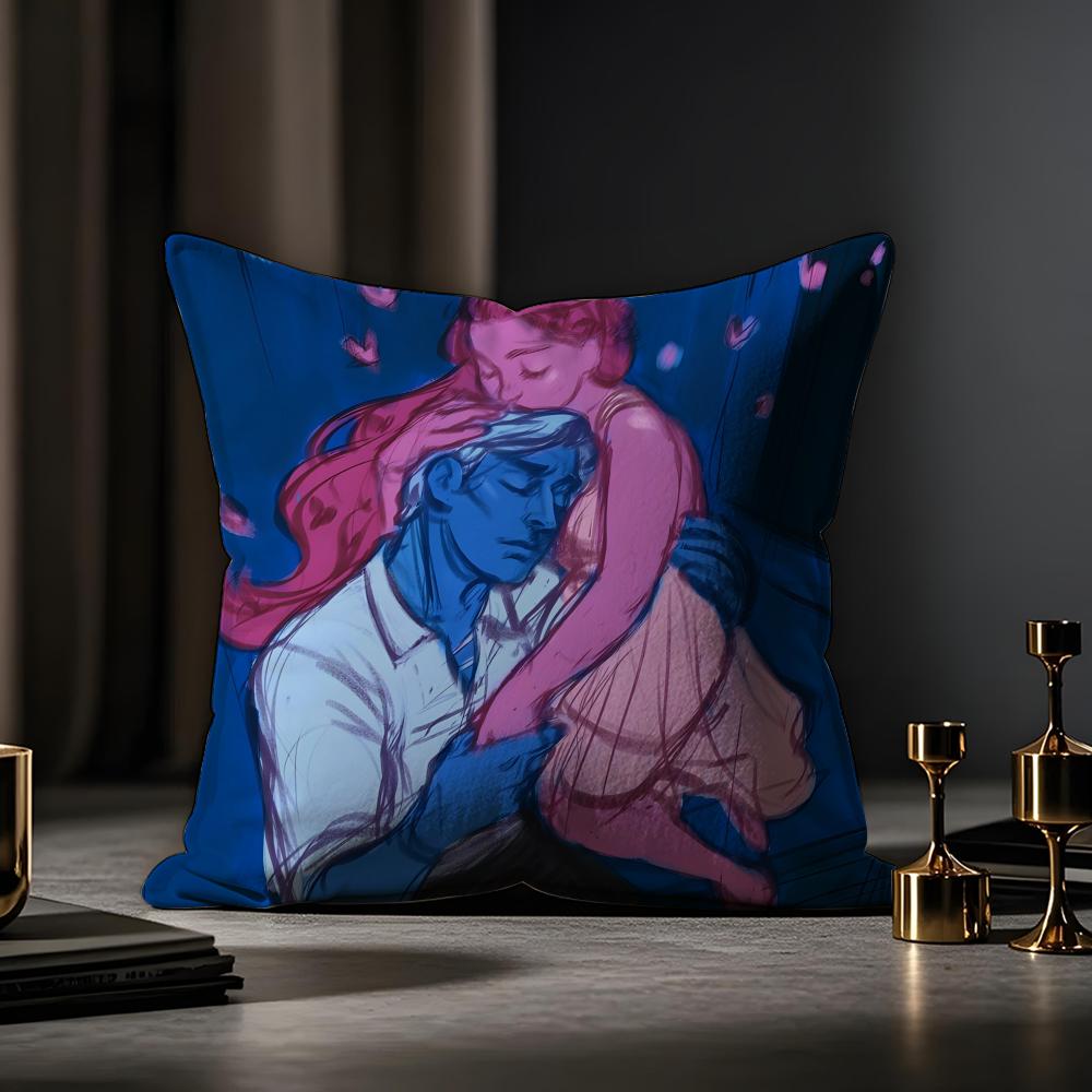 L-Lore O-Olympus Comics Anime Cushion Cover Anti-dustmite Pillowcase Invisible Zipper Silky Short Plush Sofa Cushion Cover