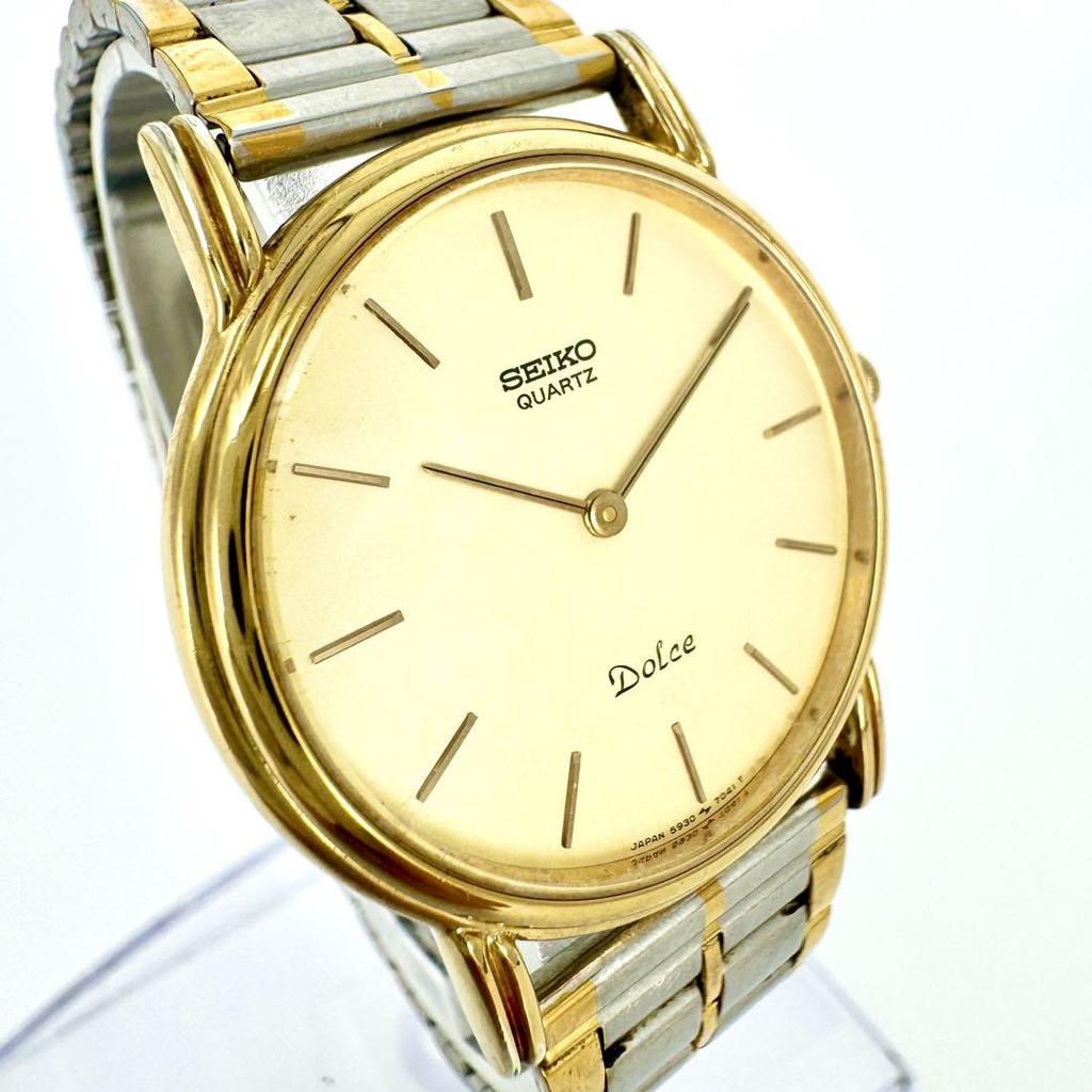 [USED] Battery SEIKO Dolce Round Two-tone Watch