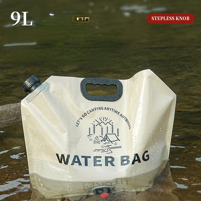 Outdoor Use large capacity water bag 9L portable foldable water storage bag camping car soft drinking bucket food grade water storag