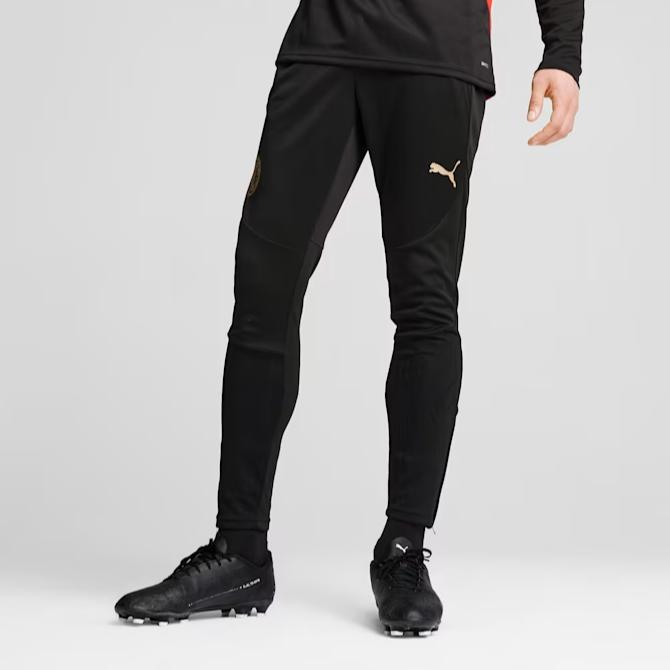 Puma Ac Milan Logo Print Elastic Waist Casual Sports Pants Men bottoms Black 777511-04