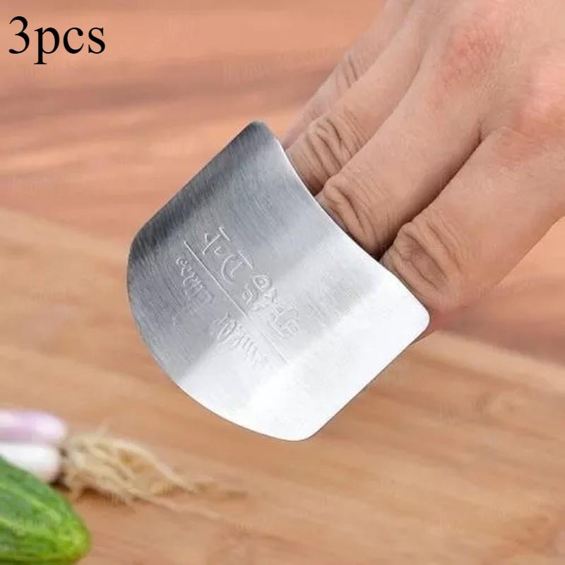 Finger Protector Stainless Steel Finger Finger Guard Hand Cut Protect Knife Safe Use Creative Finger Knife Kitchen Gadgets