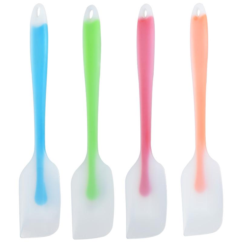 Venlohome 1/2Pcs Silicone Pastry Scraper Spatula Food Grade Non-Stick Cake Scraper Spatula Cream Butter Spatula Baking Spatula
