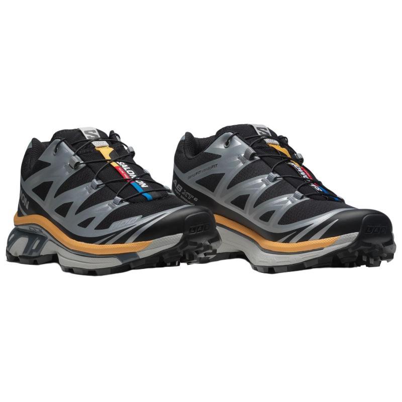 SALOMON XT 6 Anti Slip Wear Resistant Low Top Casual Running Shoes Unisex Black Sneakers 477394