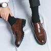 Móda Jaro Nový Vintage Design Oxfordské Boty Silná Podrážka Zvýšení Společenské Kožené Kancelářské Ležérní Boty Pánské Vyřezávané Ručně Vyráběné Business Boty