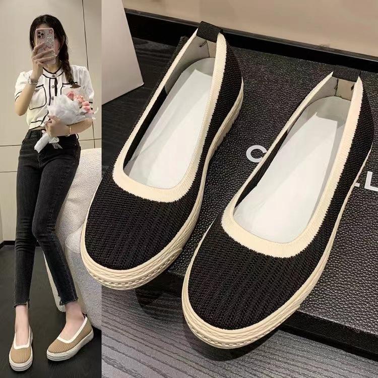 Dámské letní boty rybářky s kulatou špičkou a mělkým výstřihem, na silné podrážce, pohodlné, prodyšné, nazouvací, ležérní boty