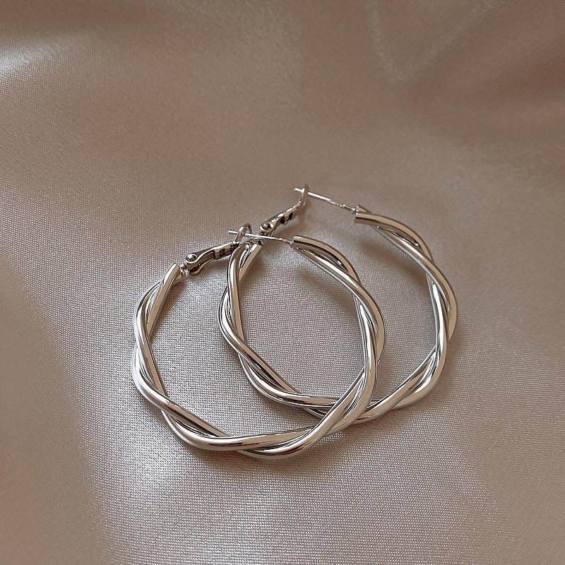 Hollow Metal Circle Earrings Niche Personality Fashion Earrings Simple Temperament Earrings
