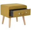 Table de chevet - VIDAXL - Moutarde - 40x35x40 cm - Velours