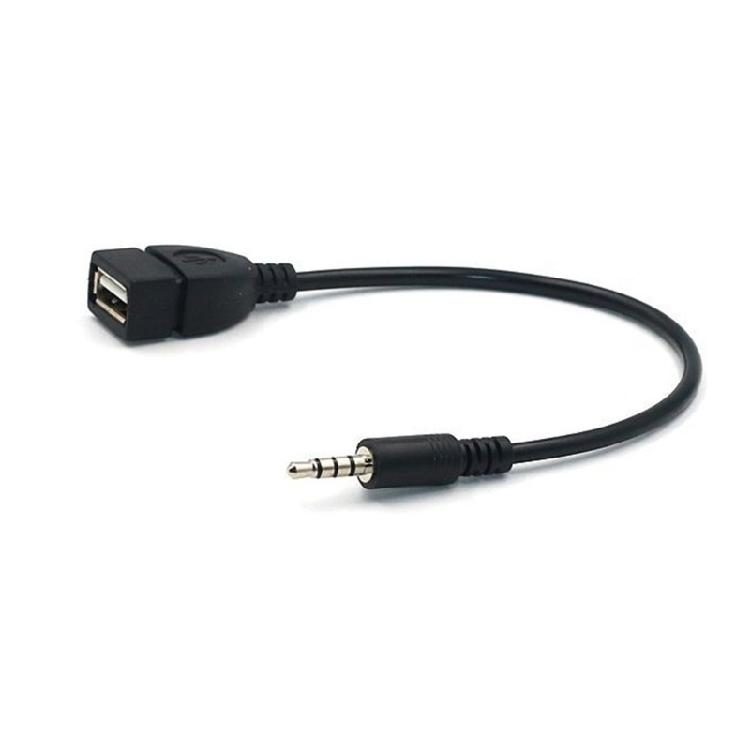 AUX To USB Adapter Sound Music Car Stereos Male Plugs Jacking To USB Female Cord