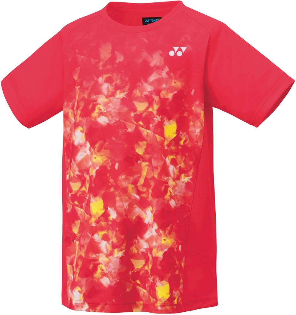 

Yonex J120 Short Sleeve Game Clear Red Shirt, Kids, (459)