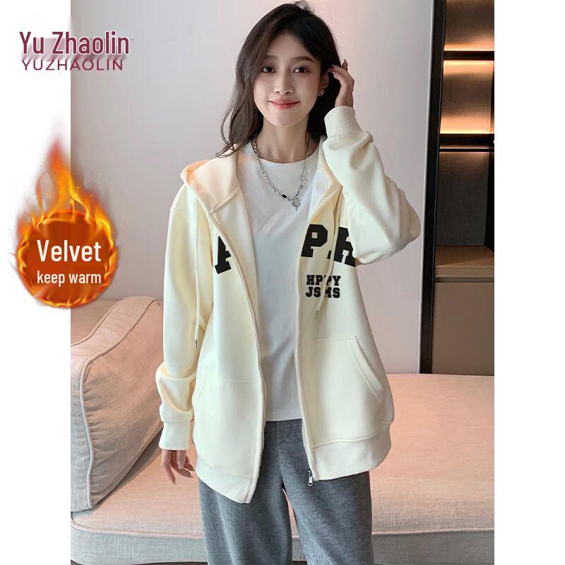 Yuzhaolin Women s Fleece Lined Letter Print Hoodie L