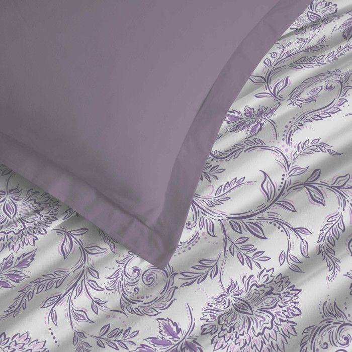 4-piece "Vanessa" Bed Linen Set for 140 X 190 Cm Bed Salma Lavender