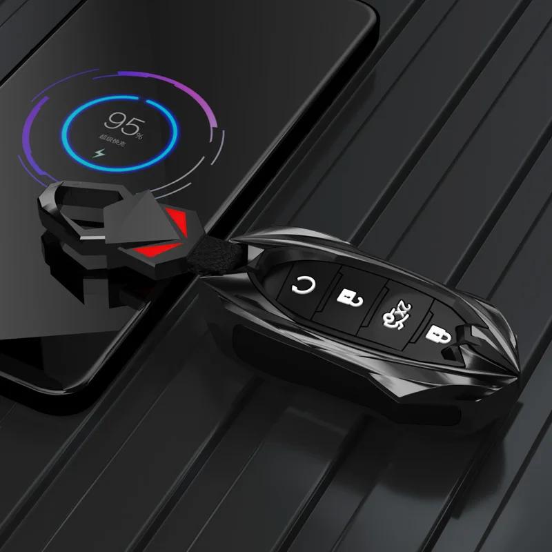 Styling Mouldings 3/4/7Buttons Car Key Protector for Changan CS85 CS35 Plus CS25 CS95 CS85 Car Remote Key Case Cover Bag Shell F