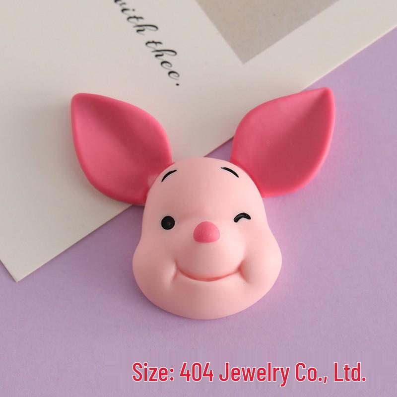 Cartoon Winnie the Pooh & Mickey Series DIY Phone Case, Hair Clip, Crocs, Fridge Magnet Accessories