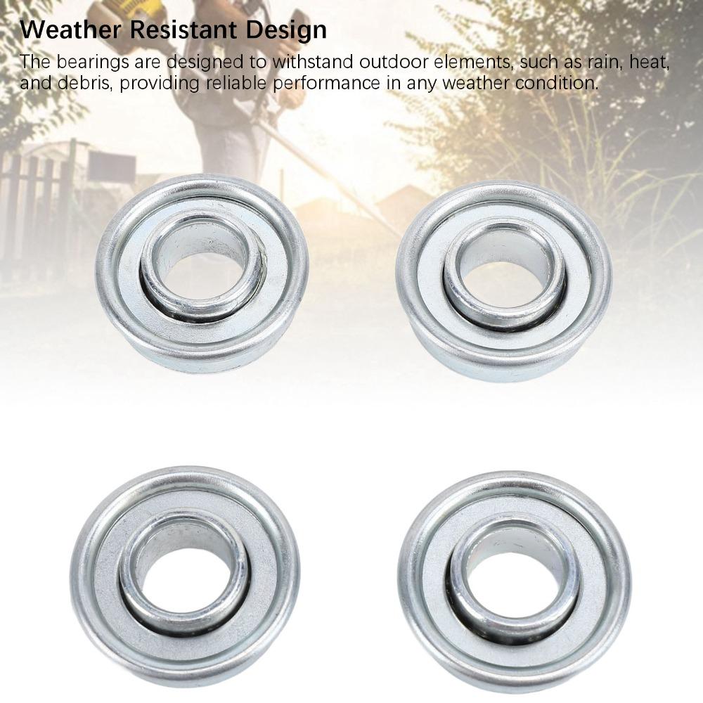 4PCS Silver Mower Shaft Bearings Heavy Duty Wheel Drive Mower Bearings Durable Lawn Mower Bearings