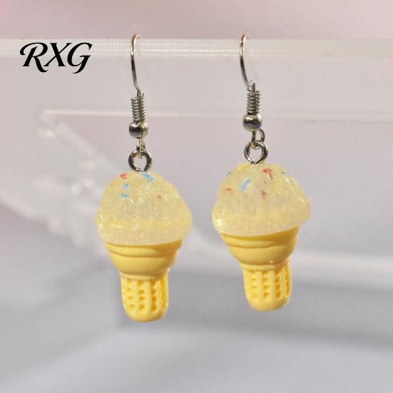 Smooth Surface Earrings 1 Pair Cute Ice Cream Dangle Earrings, Fun Imitation Food Drop Summer Jewelry Gifts for Women Girls Pendant