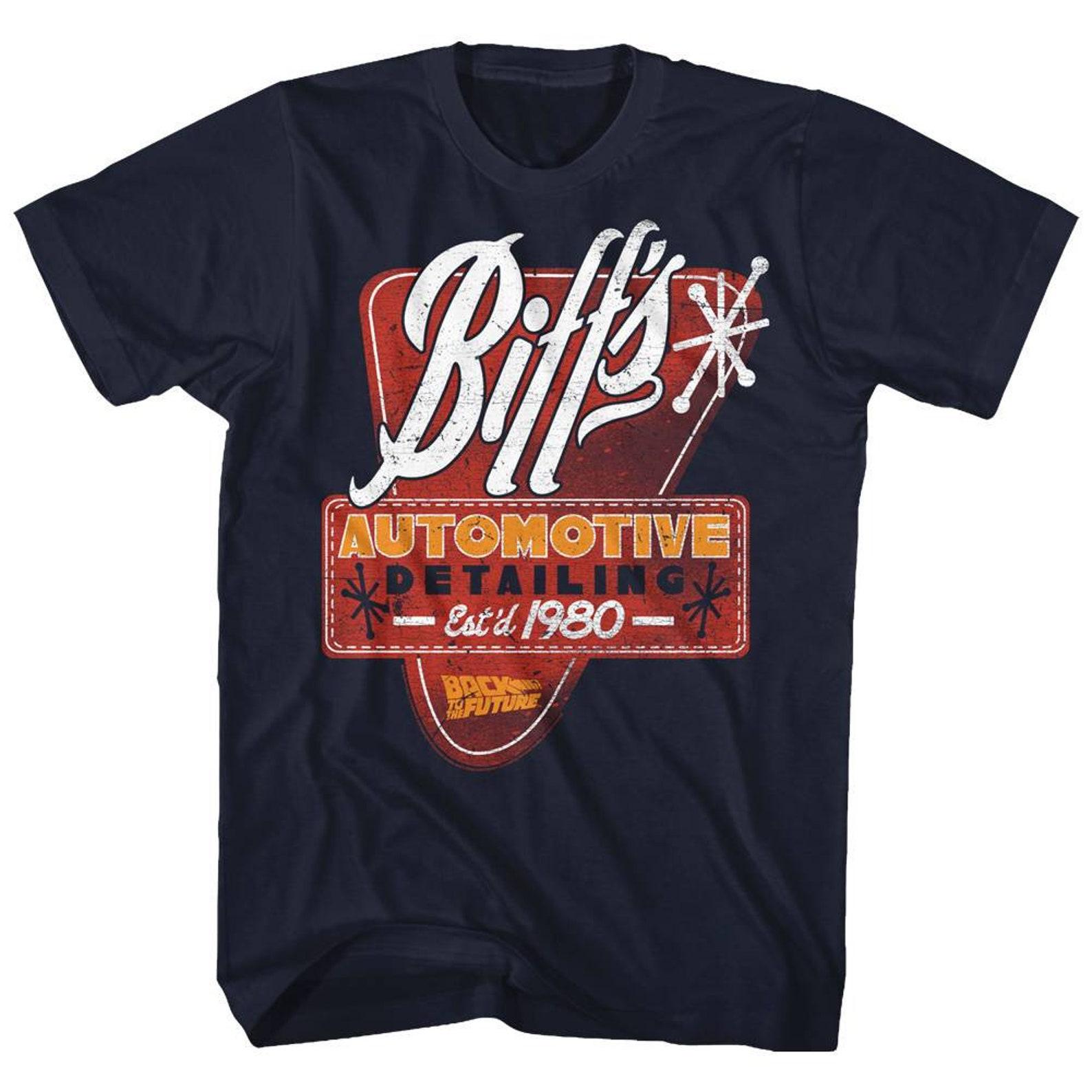 Back to the Future Biff s Detail Navy Adult T-Shirt S