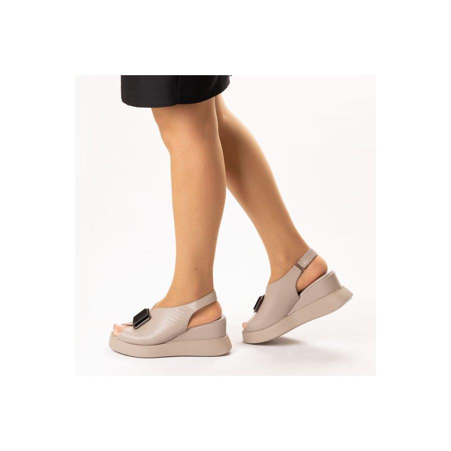 Women's Genuine Leather Wedge Heels Comfortable Stylish Sandals