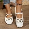 Fashion 2025 New Hot Selling Simple Elegant Lightweight Soft Bottom Shoes Women's New Casual Buckle Flat Bottom Comfortable Rubber Sole