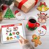 Set of 8 DIY Diamond Painting Coasters Shaped Acrylic Coaster Christmas Snowman Creative Anti-scald Heat Insulation Mats