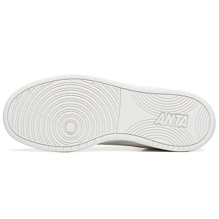 Anta Casual Slip Resistant Cushioning Abrasion Resistant High top Skateboard Shoes Women's White 122238067-1