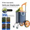 Giantex Folding Stair Climbing Grocery Cart - Lightweight, Portable & Hand-Pulled for Seniors