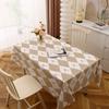 Waterproof And Oil-Proof Leave-In Premium Tablecloth Home Modern Peva Plaid Picnic Cloth Tablecloth