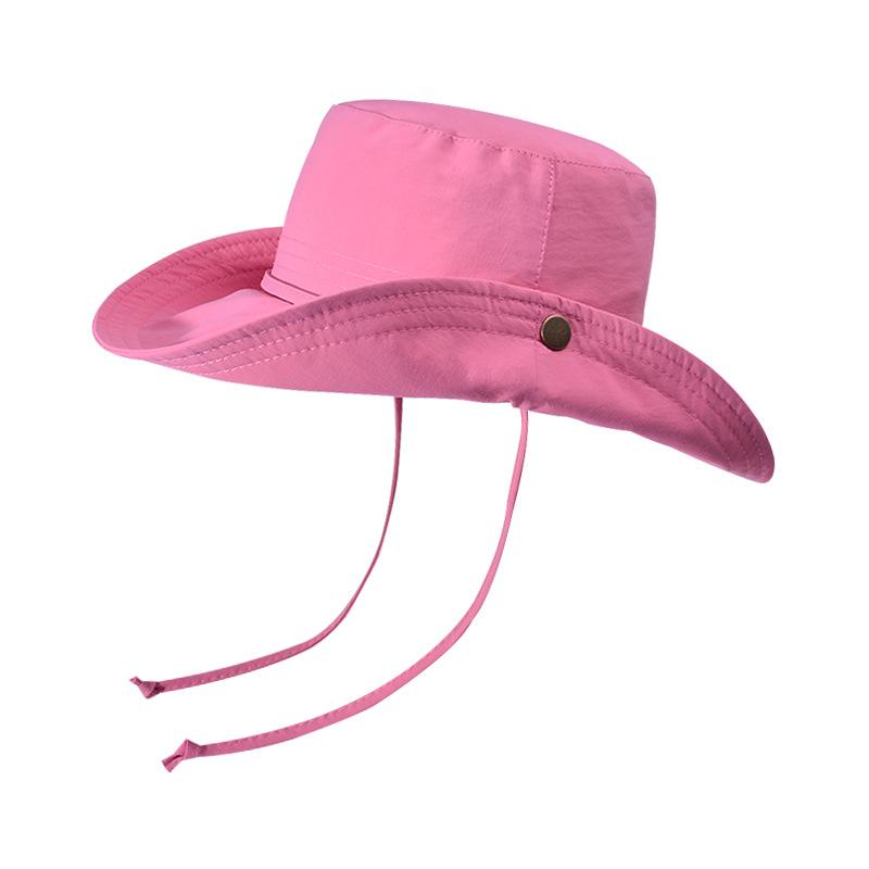 New Spring Summer Women Bucket Hat Waterproof Foldable Large Brim Sun Hat Hangable Outdoor Mountain Camping UV Protection Basin Cap