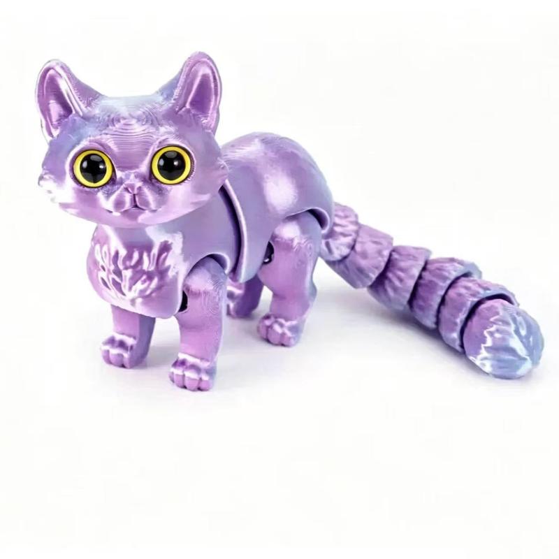 3D Printed Cute Cats Tail Joint Movable Kawaii Kitten Ornament Room Decor Car Decorations Desktop Decorations Gifts To Friends