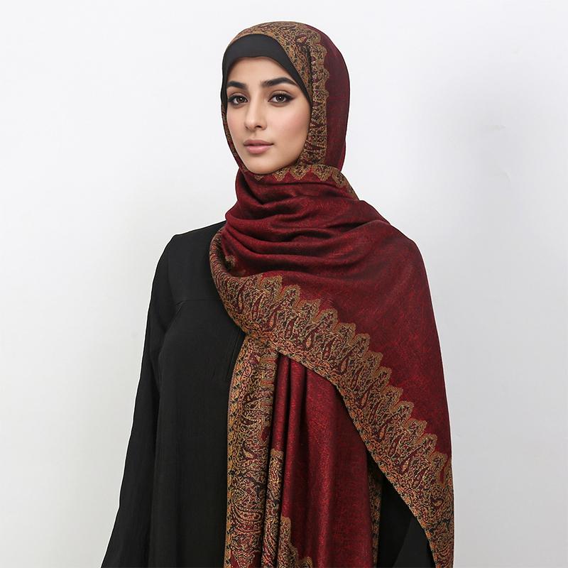 Pashmina Scarf Shawl Wrap Paisley Jacquard Stoles Vintage Cashew Scarves Printed Cotton Tippet Sunscreen Hijab