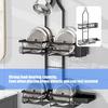 Multifunctional Wall Rack Heavy Type Shower Organizers for Bathroom and Kitchen Adhesive Installation Space Saving