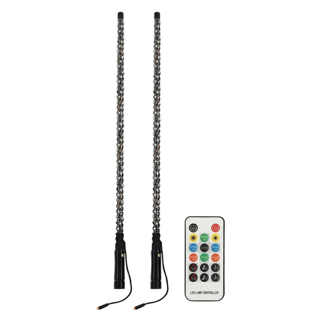 KIMISS RGB LED Kırbaç Işık 300 366 Uygulama 12V ve Tekneler için Desenler, Modlar, Kontrol, Spiral/Kovalama Desteği, UTV'ler, ATV'ler, Arazi Araçları,