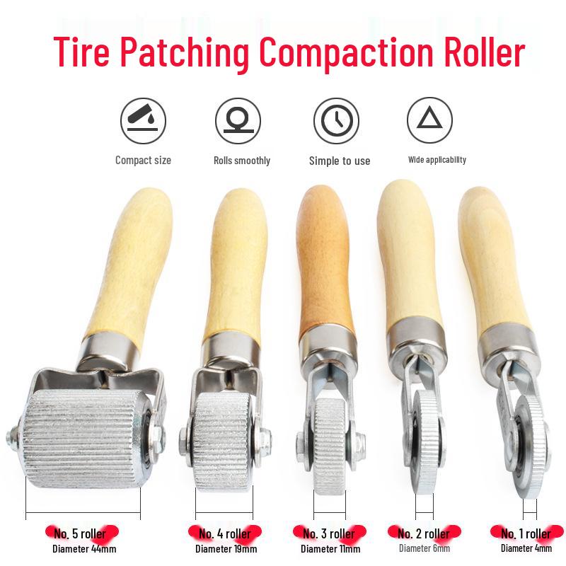 

Ролик для ремонту та латання шин з клеєм для холодних латок та вібраційною плитою для звукоізоляційного тиску Tire Roller 1# (Diameter 4mm)