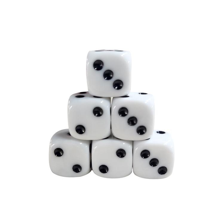 12mm Acrylic Rounded Dice for KTV, Bar, Home, Sieve & Mahjong Games