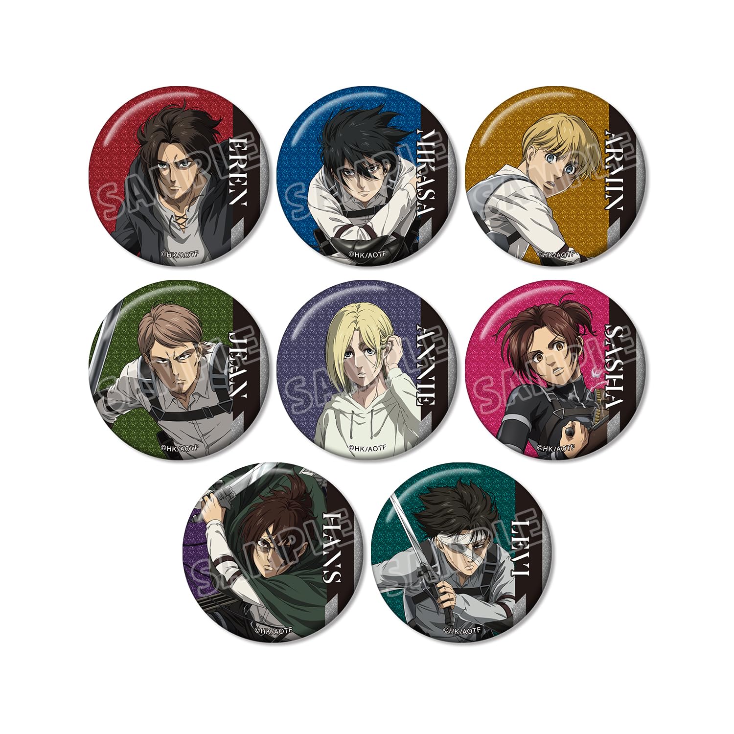 TV Anime on Trading Glitter Can Badges Box of 8  Attack Titan  Vol.2