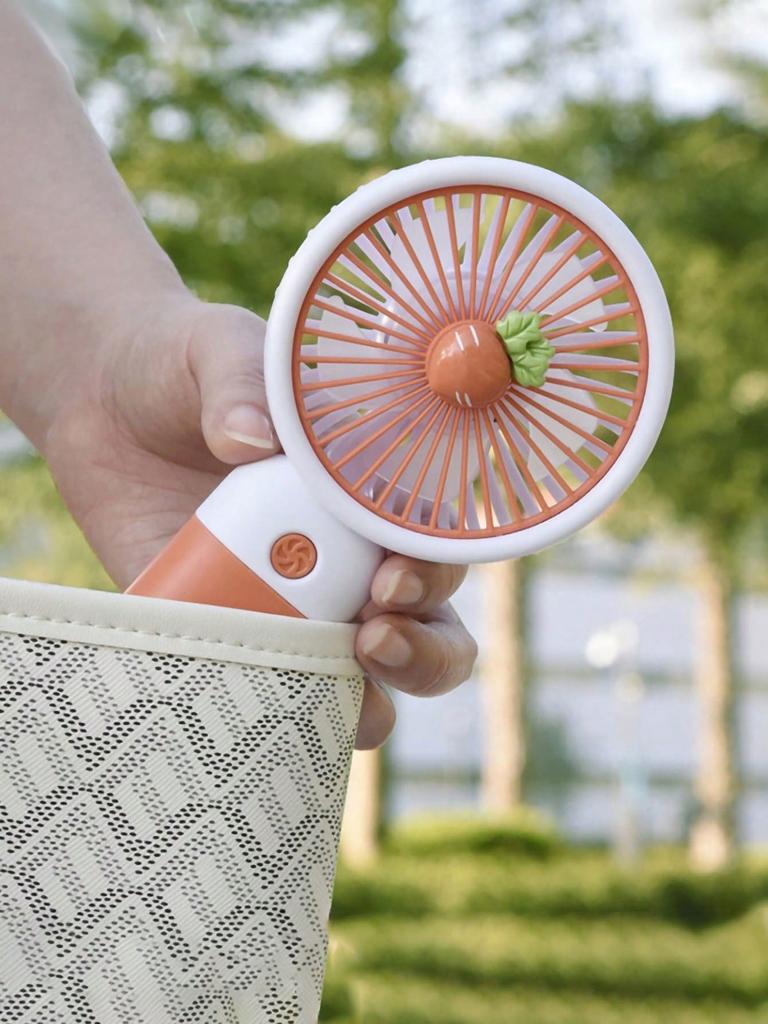 Mobile phone stand Small fan Handheld usb charging mini fruit portable office student electric fan