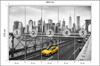 Photomural Taxi Crossing Brooklyn Bridge Self-Adhesive Mural 405x270