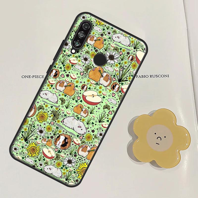 Cute Cartoon Guinea Pig For Huawei Nova Y60 Y70 Y90 Y61 Y91 3i 7i 8i 11i Nova 11 9 10 SE P20 P30 Pro P40 Lite Case