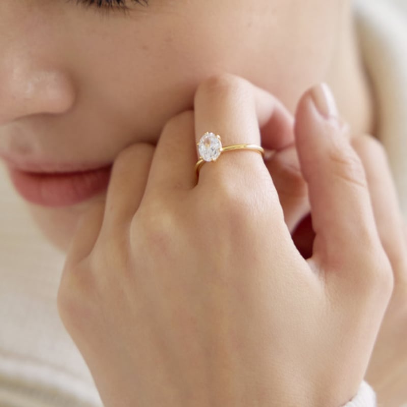 ENOUGHLIP Water Drop Ring