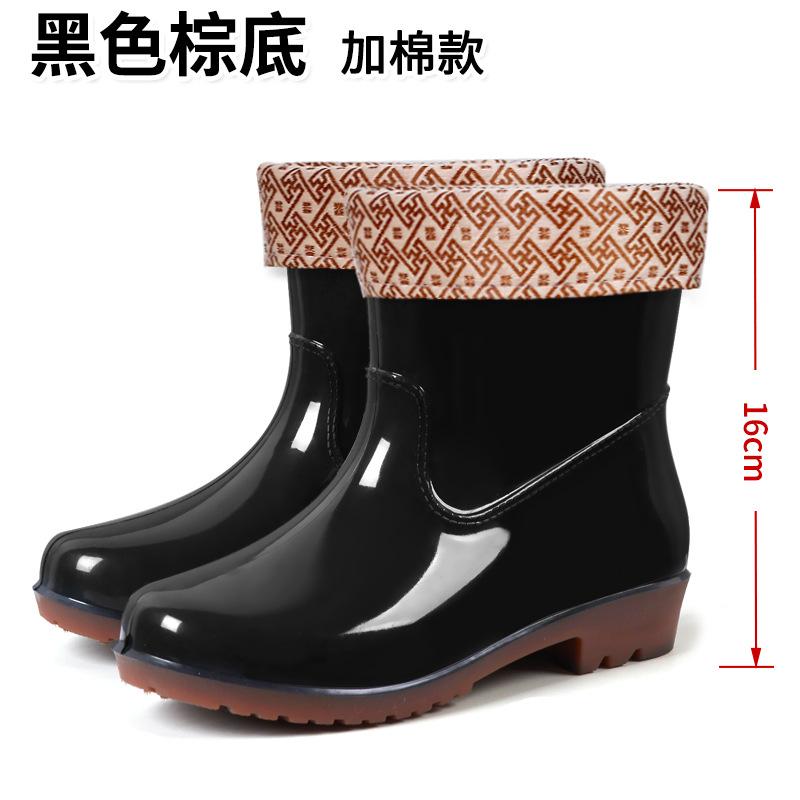 Kotníkové boty do deště Ženy Gumové Boty Pánské Bottine Dámské Slip-On Boty Zimní Plus Bavlna Pár Boty do deště Vodotěsné Pracovní boty