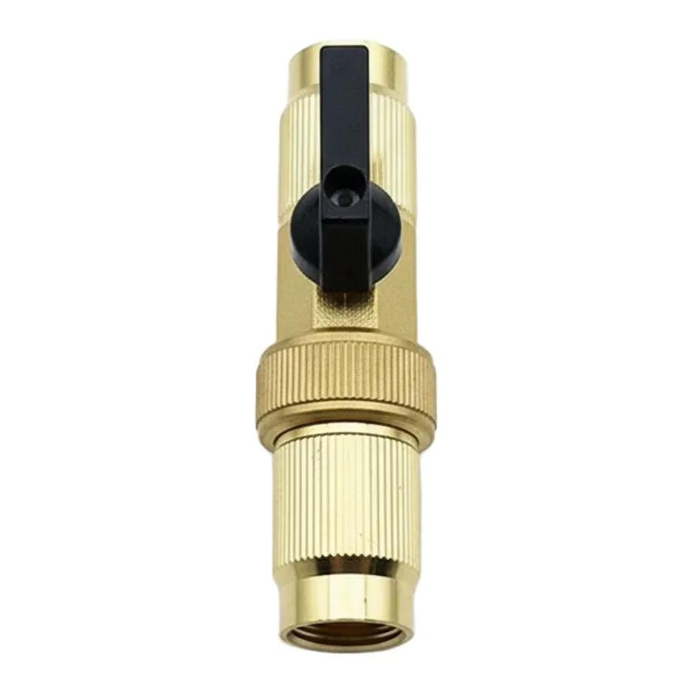Brass Valve Joint with Telescopic Connector for Garden Watering Hose Lightweight and Easy to Handle Water Control Valve
