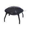 Portable Outdoor Round Fire Pit with Grill Net