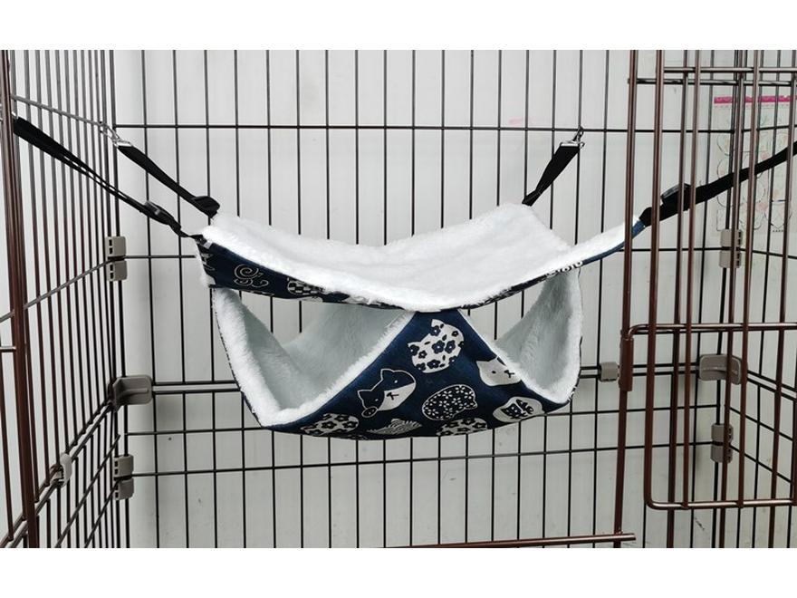 Závěsná houpací síť pro malé mazlíčky: Železná klecová košíková pro kočky, veverky, činčily, vakoveverky, křečky