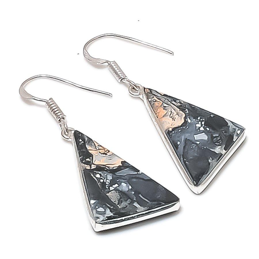 

Natural Maligano Jasper Gemstone Handmade 925 Sterling Silver Earring 1.81 B8D26