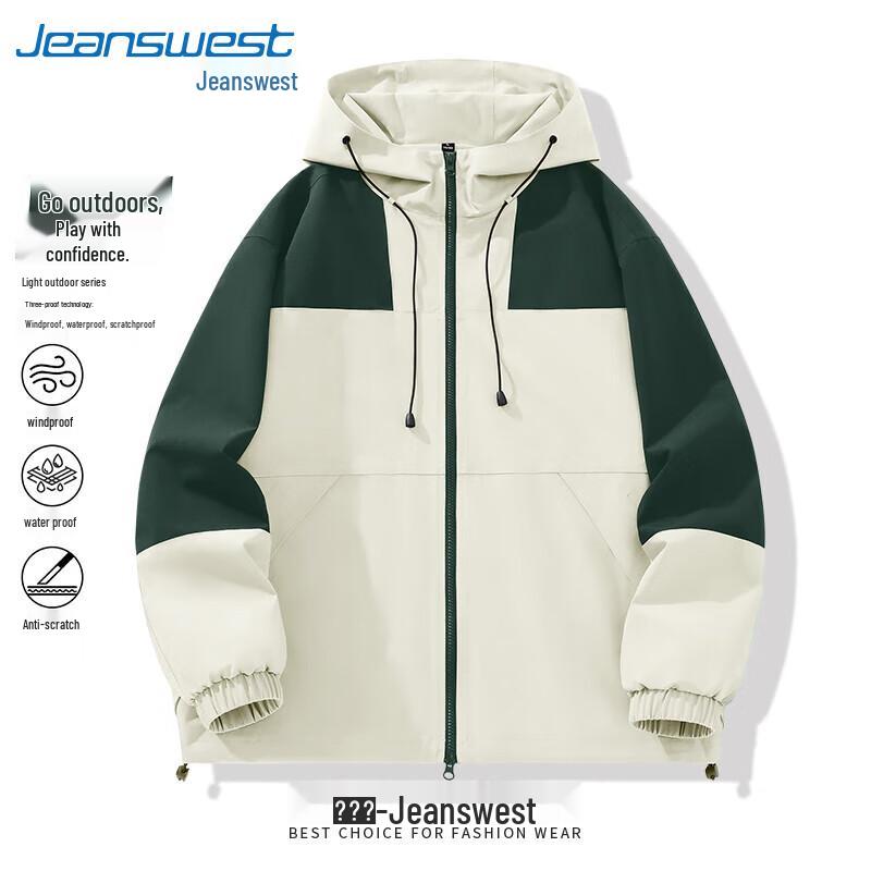 

Jeanswest Men s Autumn Outdoor Waterproof Windproof Fleece-lined Jacket 2XL