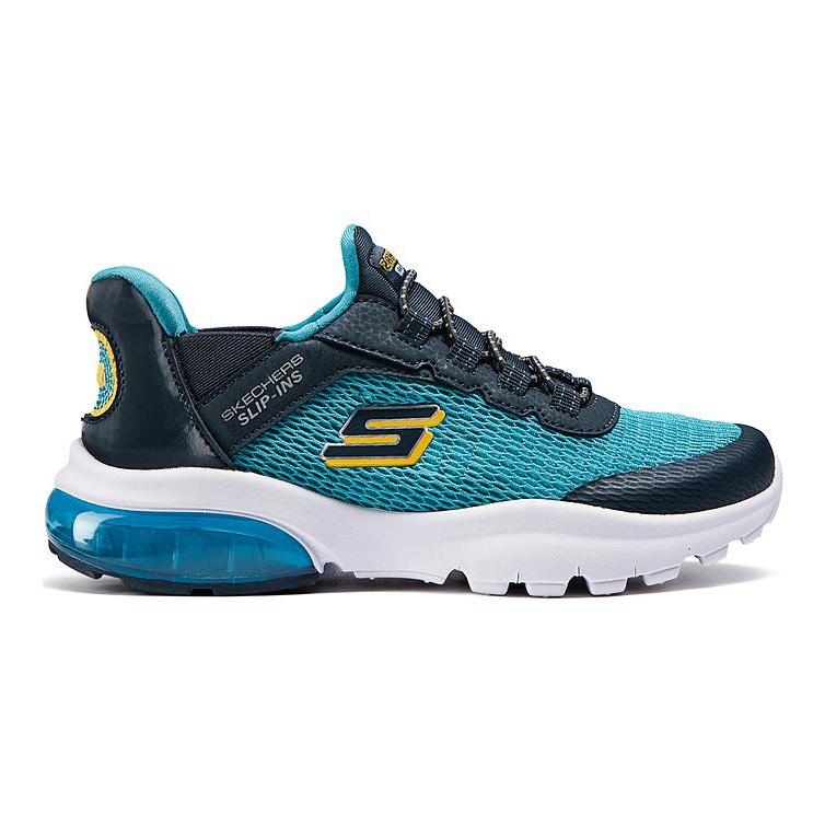 Skechers Kids Boys Comfortable Durable Breathable Casual Shoes Kids sneaker Blue Green 403834L-NVTQ
