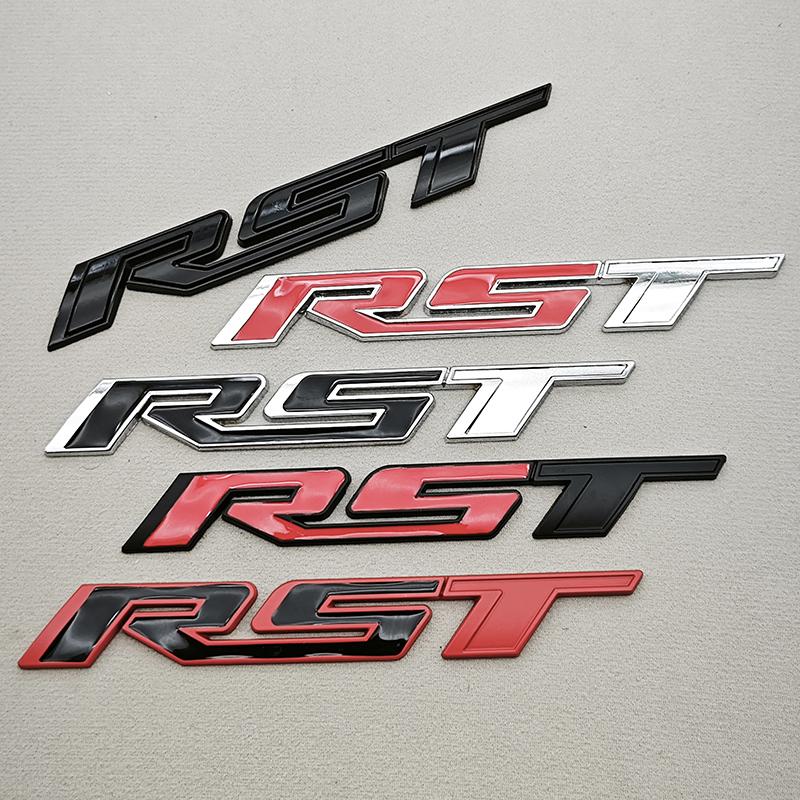 3D Metal Car Sticker Logo RST Emblem Front Fender Rear Trunk Badge For Chevrolet Silverado Tahoe Suburban Traverse Accessories