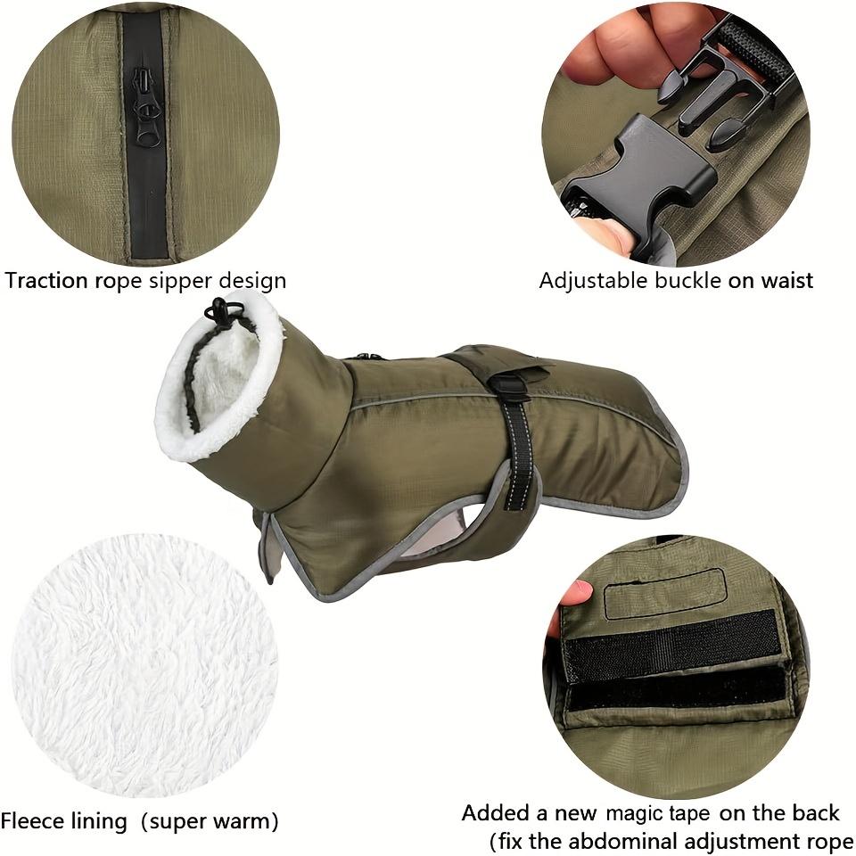 New Arrival Winter Dog Jacket with Turtleneck, Waterproof Windproof Dog Fleece Vest with Leash Hole, Dog Apparel for Small Medium Dogs