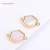 Trendy 18K Gold Plated Natural Shell Charms Round Pendants For Bracelet Necklace Making Supplies DIY Accessories Wholesale