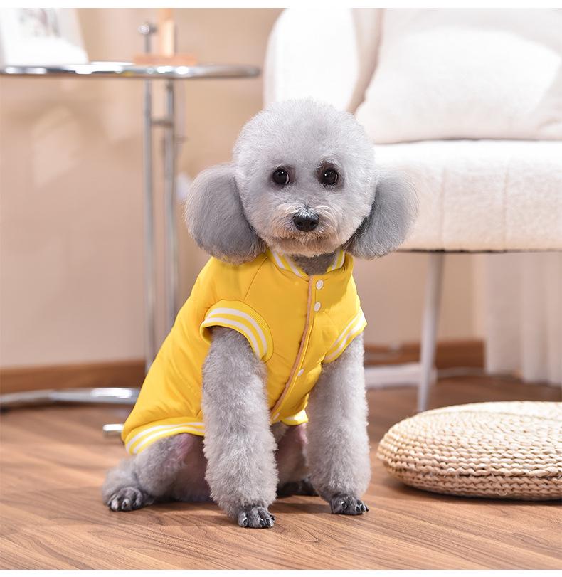 Autumn/Winter Warm Pineapple Pattern Windproof Cotton Pet Clothes for Small/Medium Dogs & Cats